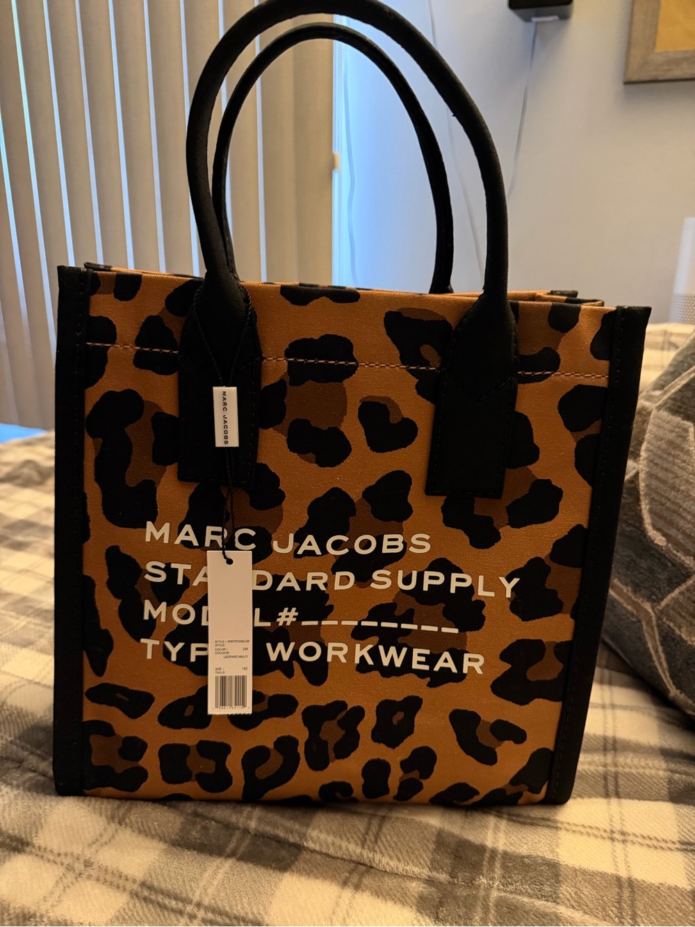 Marc Jacobs Leopard Canvas Tote Bag - Brown/Black